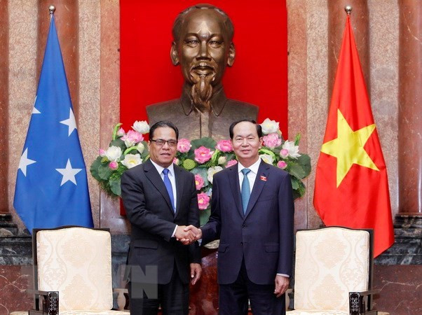 Presidente de Vietnam aboga por consolidar asociación con Micronesia ảnh 1 Presidente de Vietnam aboga por consolidar asociación con Micronesia ảnh 1