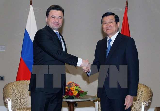 Presidente vietnamita recibe a gobernador de Moscú ảnh 1 Presidente vietnamita recibe a gobernador de Moscú ảnh 1
