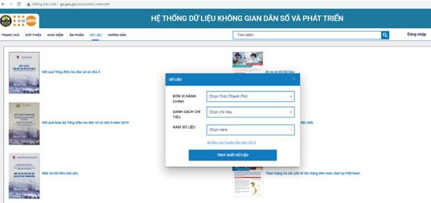 Lanzan primer sitio web sobre datos de población y situación socioeconómica de Vietnam ảnh 1