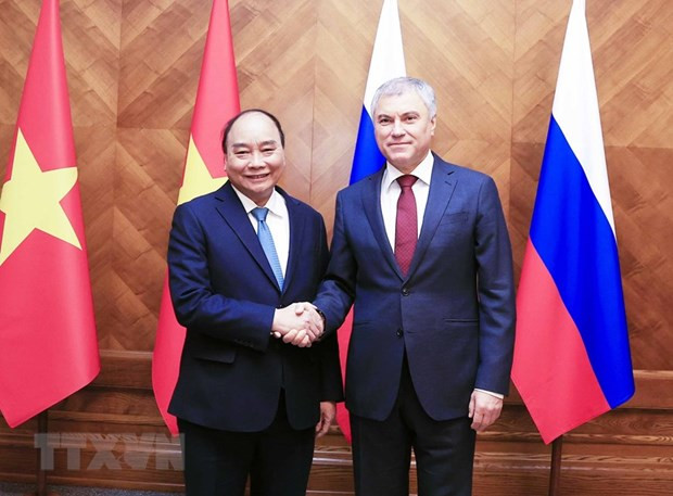 Presidente de Vietnam se reúne con el titular de Duma Estatal de Rusia Vyacheslav Volodin ảnh 1 Presidente de Vietnam se reúne con el titular de Duma Estatal de Rusia Vyacheslav Volodin ảnh 1