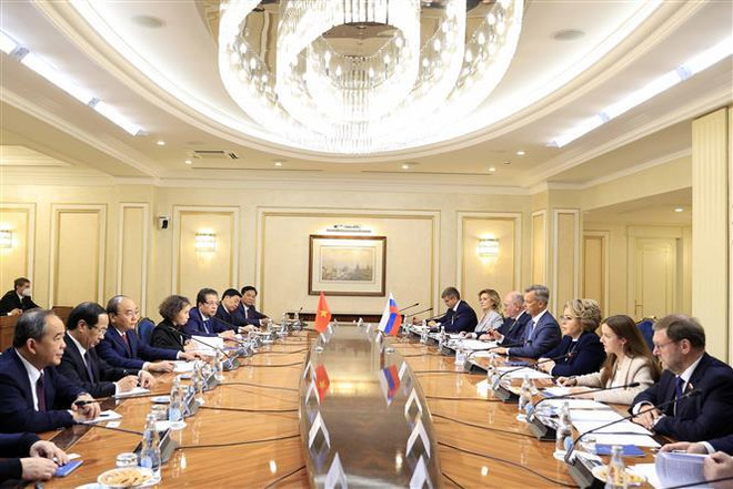 Presidente vietnamita se reúne con titular del Consejo de la Federación de Rusia ảnh 2 Presidente vietnamita se reúne con titular del Consejo de la Federación de Rusia ảnh 2