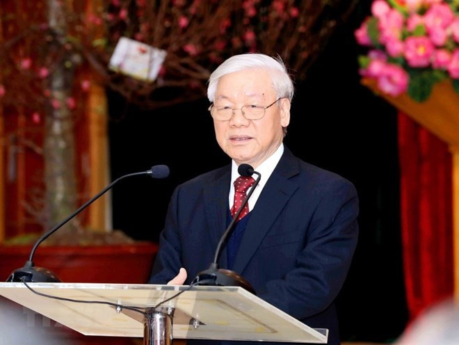 Logros de 2018 crean base sólida para desarrollo de Vietnam, afirma máximo dirigente político ảnh 1 Logros de 2018 crean base sólida para desarrollo de Vietnam, afirma máximo dirigente político ảnh 1