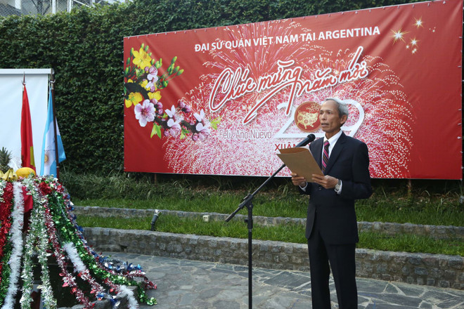 Vietnamitas en Argentina celebran fiesta del Año Nuevo Lunar 2019 ảnh 1