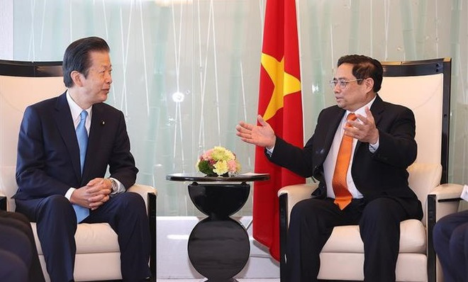 Premier vietnamita conversa con titulares de partidos japoneses ảnh 2 Premier vietnamita conversa con titulares de partidos japoneses ảnh 2