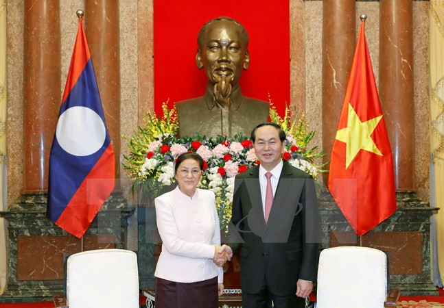 Presidenta parlamentaria de Laos se compromete a impulsar acuerdos con Vietnam ảnh 1 Presidenta parlamentaria de Laos se compromete a impulsar acuerdos con Vietnam ảnh 1