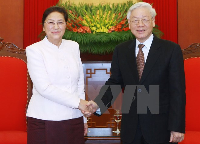 Líder partidista de Vietnam pide fortalecer nexos legislativos con Laos ảnh 1 Líder partidista de Vietnam pide fortalecer nexos legislativos con Laos ảnh 1