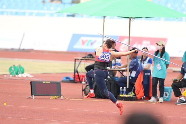 SEA Games 31: Deportista vietnamita rompe récord en jabalina ảnh 1 SEA Games 31: Deportista vietnamita rompe récord en jabalina ảnh 1
