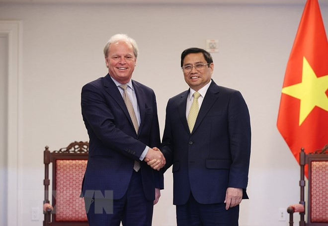 Premier vietnamita recibe a gerentes de organizaciones mundiales ảnh 2 Premier vietnamita recibe a gerentes de organizaciones mundiales ảnh 2