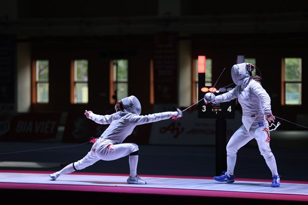 Equipo vietnamita de esgrima gana tercera medalla de oro en SEA Games 31 ảnh 1 Equipo vietnamita de esgrima gana tercera medalla de oro en SEA Games 31 ảnh 1