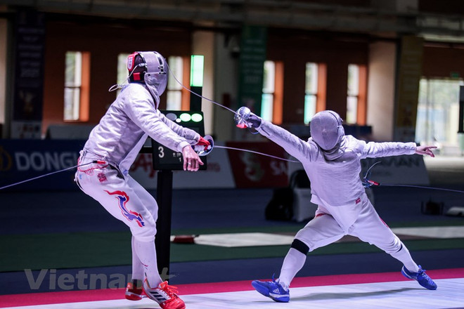 Esgrimista vietnamita gana oro en evento de sable ảnh 1 Esgrimista vietnamita gana oro en evento de sable ảnh 1