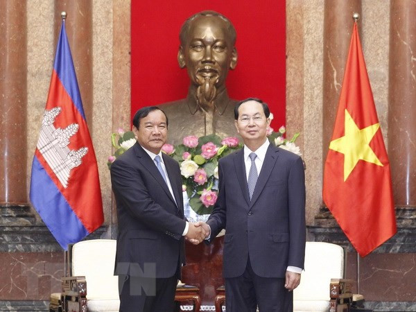 Presidente de Vietnam destaca cooperación con Camboya ảnh 1 Presidente de Vietnam destaca cooperación con Camboya ảnh 1