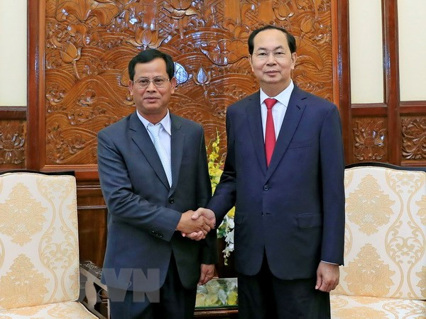 Presidente de Vietnam aboga por impulsar cooperación con Laos en seguridad ảnh 1 Presidente de Vietnam aboga por impulsar cooperación con Laos en seguridad ảnh 1