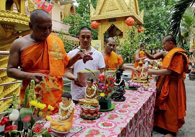 Fiesta tradicional de año nuevo Chol Chnam Thmay de la comunidad khmer en Vietnam ảnh 1
