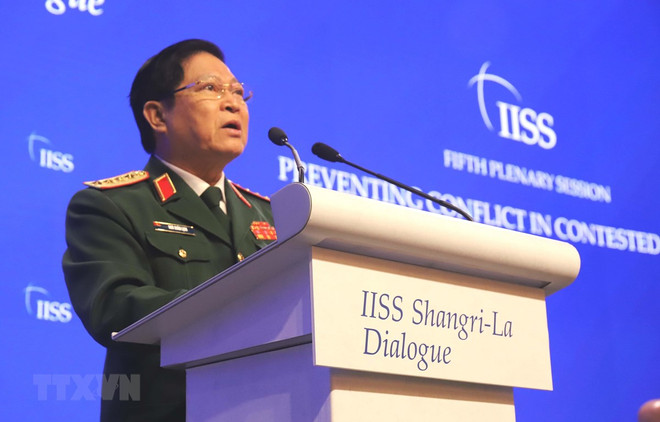 Diálogo de Shangri-La 2019: Vietnam persiste solución de disputas mediante vía pacífica ảnh 1 Diálogo de Shangri-La 2019: Vietnam persiste solución de disputas mediante vía pacífica ảnh 1