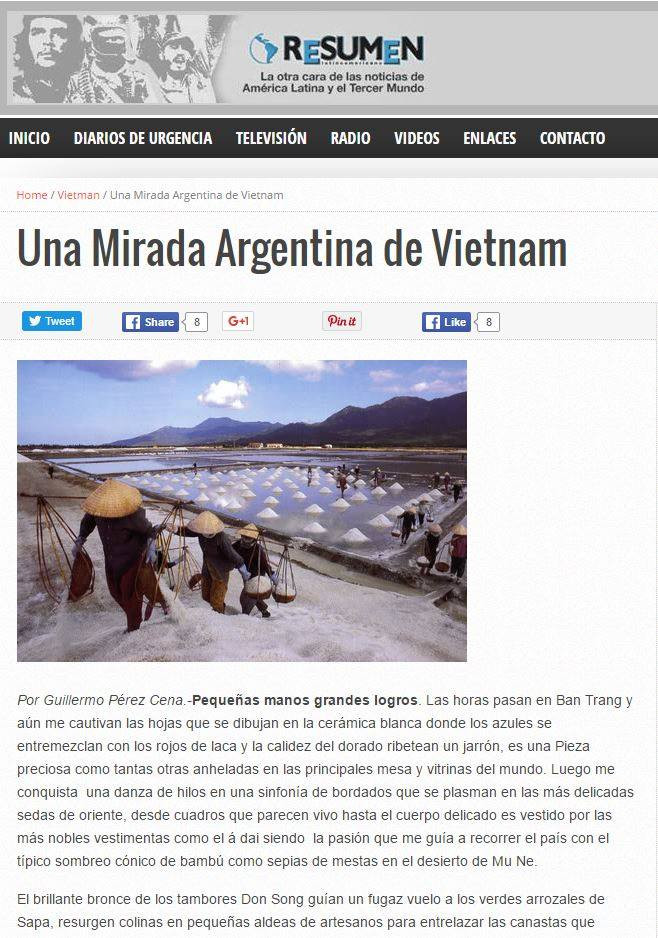 Prensa argentina resalta atracciones turísticas de Vietnam ảnh 1 Prensa argentina resalta atracciones turísticas de Vietnam ảnh 1