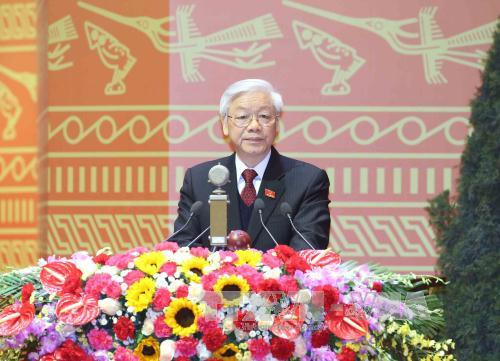 Inauguran el XII Congreso Nacional del Partido Comunista de Vietnam ảnh 4 Inauguran el XII Congreso Nacional del Partido Comunista de Vietnam ảnh 4