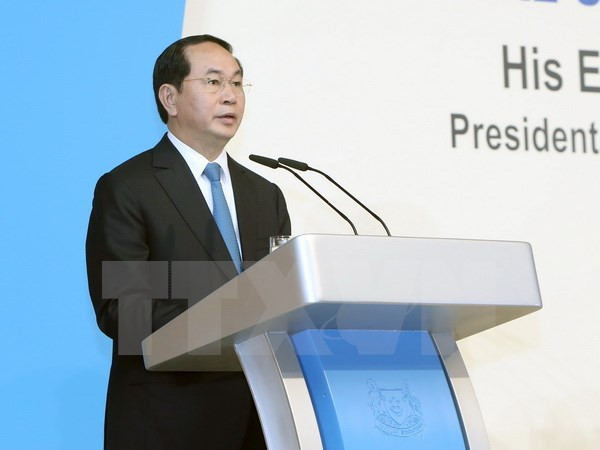 Presidente vietnamita habla sobre el papel de ASEAN en la estructura regional ảnh 1 Presidente vietnamita habla sobre el papel de ASEAN en la estructura regional ảnh 1