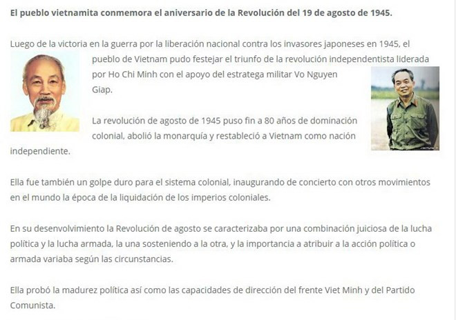 Prensa argentina elogia la Revolución de Agosto ảnh 1