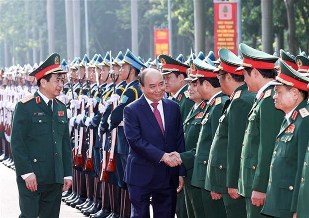Premier de Vietnam asiste al acto por el aniversario 75 del Estado Mayor General ảnh 1