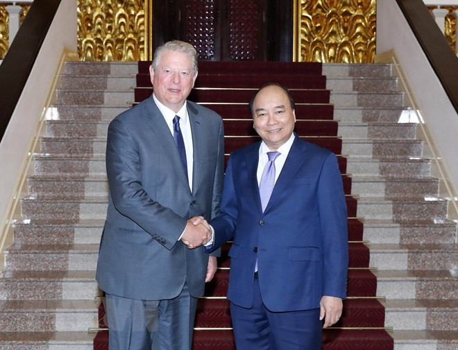 Premier vietnamita recibe a exvicepresidente estadounidense Al Gore ảnh 1 Premier vietnamita recibe a exvicepresidente estadounidense Al Gore ảnh 1