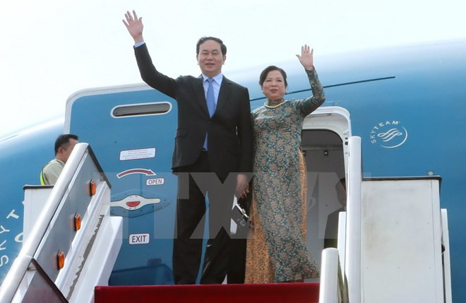 Presidente de Vietnam viaja a Cuba para visita oficial ảnh 1 Presidente de Vietnam viaja a Cuba para visita oficial ảnh 1
