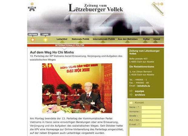 Aprecian aportes del XIII Congreso partidista de Vietnam a movimiento obrero internacional ảnh 1 Aprecian aportes del XIII Congreso partidista de Vietnam a movimiento obrero internacional ảnh 1