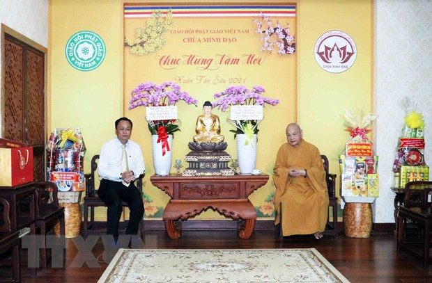 Felicitan a dignatarios y seguidores budistas vietnamitas en ocasión del Tet ảnh 1 Felicitan a dignatarios y seguidores budistas vietnamitas en ocasión del Tet ảnh 1