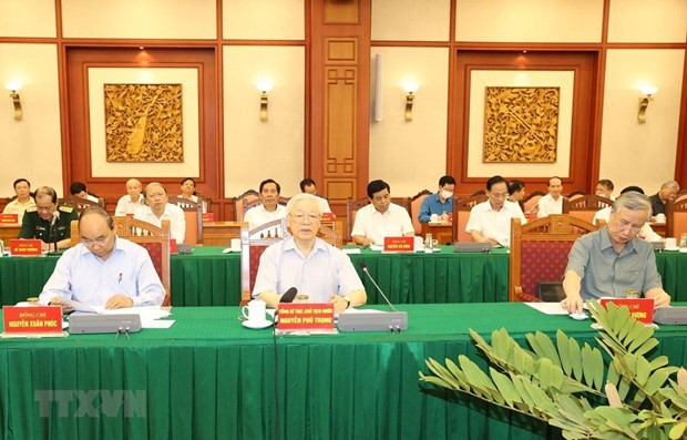 Máximo dirigente de Vietnam preside reunión del subcomité de documentos para XIII Congreso del PCV ảnh 1 Máximo dirigente de Vietnam preside reunión del subcomité de documentos para XIII Congreso del PCV ảnh 1
