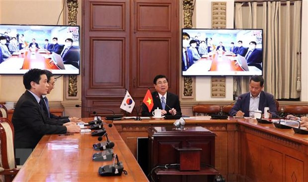 Ciudades vietnamita y surcoreana comparten experiencias en lucha contra COVID-19 y recuperación económica ảnh 1 Ciudades vietnamita y surcoreana comparten experiencias en lucha contra COVID-19 y recuperación económica ảnh 1