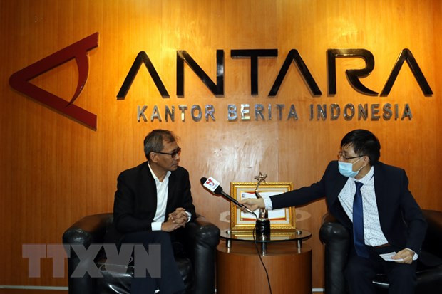 Agencia de noticias de Indonesia felicita a la VNA por el aniversario 75 de su fundación ảnh 1