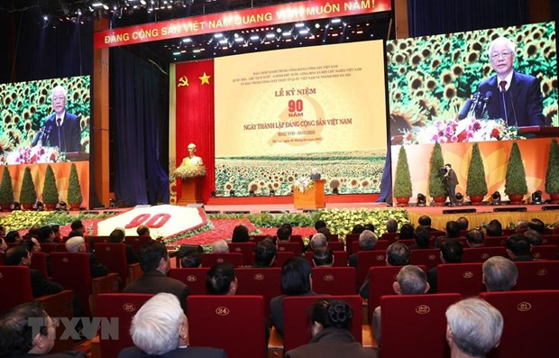 Discurso del máximo dirigente de Vietnam en acto conmemorativo por la fundación del Partido Comunista ảnh 1 Discurso del máximo dirigente de Vietnam en acto conmemorativo por la fundación del Partido Comunista ảnh 1