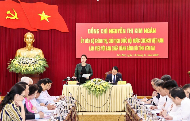Presidenta del Parlamento vietnamita exige prestar atención al progreso de provincia de Yen Bai ảnh 1 Presidenta del Parlamento vietnamita exige prestar atención al progreso de provincia de Yen Bai ảnh 1
