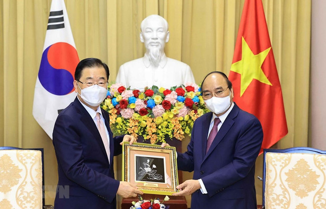 Presidente de Vietnam reitera determinación de promover cooperación con Corea del Sur ảnh 1 Presidente de Vietnam reitera determinación de promover cooperación con Corea del Sur ảnh 1