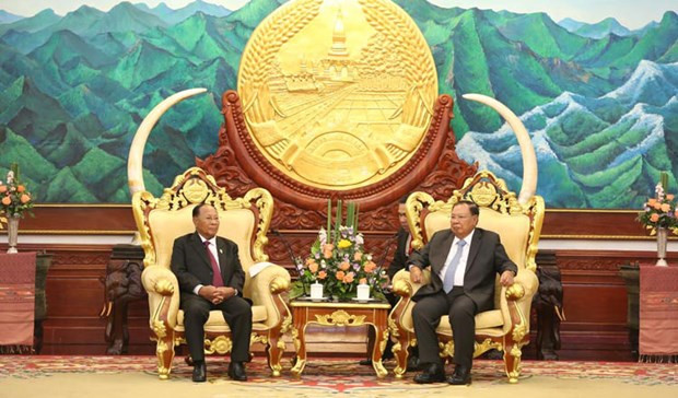 Máximo dirigente de Laos inicia visita estatal a Camboya ảnh 1 Máximo dirigente de Laos inicia visita estatal a Camboya ảnh 1