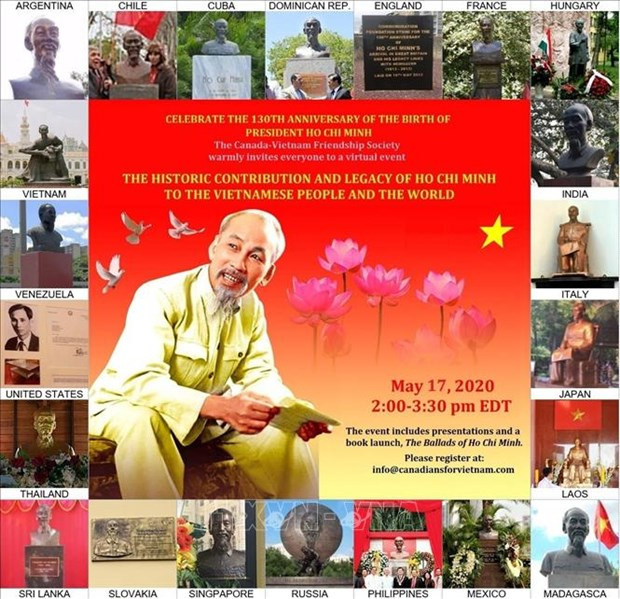 Conmemoran en Canadá aniversario 130 del natalicio del Presidente Ho Chi Minh ảnh 1 Conmemoran en Canadá aniversario 130 del natalicio del Presidente Ho Chi Minh ảnh 1