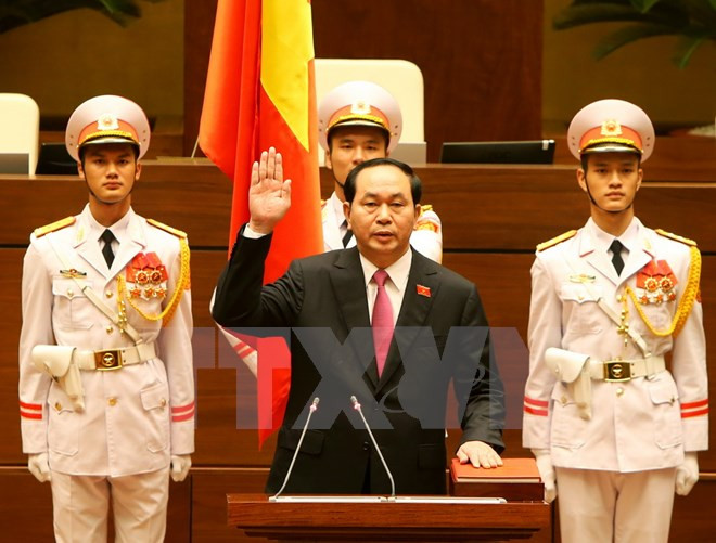 Reelegido Tran Dai Quang como presidente de Vietnam ảnh 1 Reelegido Tran Dai Quang como presidente de Vietnam ảnh 1