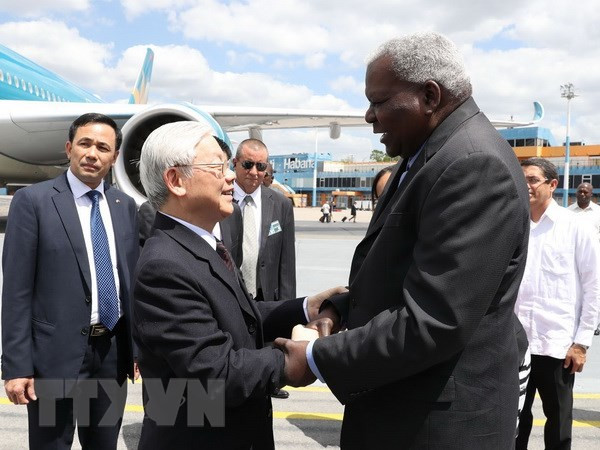 Máximo dirigente partidista de Vietnam inicia visita a Cuba ảnh 1 Máximo dirigente partidista de Vietnam inicia visita a Cuba ảnh 1