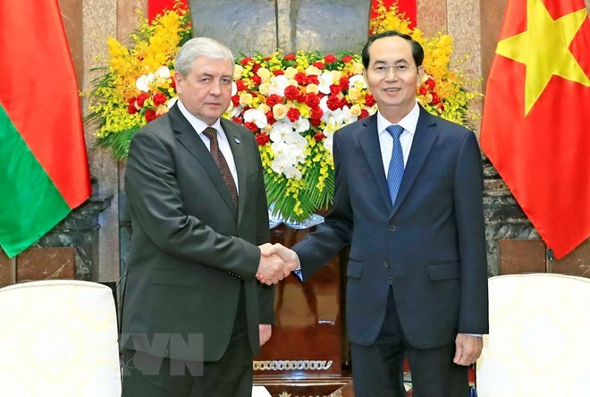 Presidente de Vietnam aplaude cooperación con Bielorrusia ảnh 1 Presidente de Vietnam aplaude cooperación con Bielorrusia ảnh 1