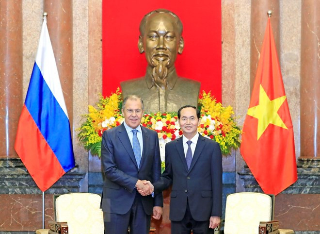 Presidente de Vietnam recibe al canciller ruso, Serguei Lavrov ảnh 1