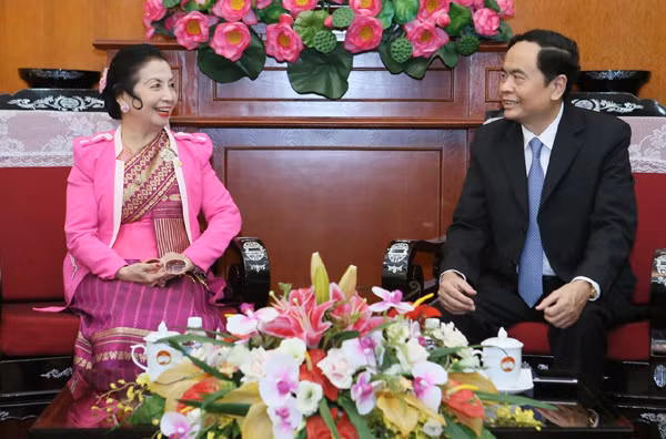 Organizaciones de masas de Vietnam y Laos consolidan cooperación mutua ảnh 1