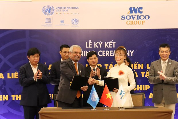 Grupo vietnamita de SOVICO se convierte en socio estratégico de ONU ảnh 1 Grupo vietnamita de SOVICO se convierte en socio estratégico de ONU ảnh 1