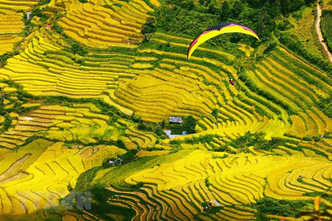 Contemplan la belleza de Mu Cang Chai en helicóptero ảnh 1 Contemplan la belleza de Mu Cang Chai en helicóptero ảnh 1