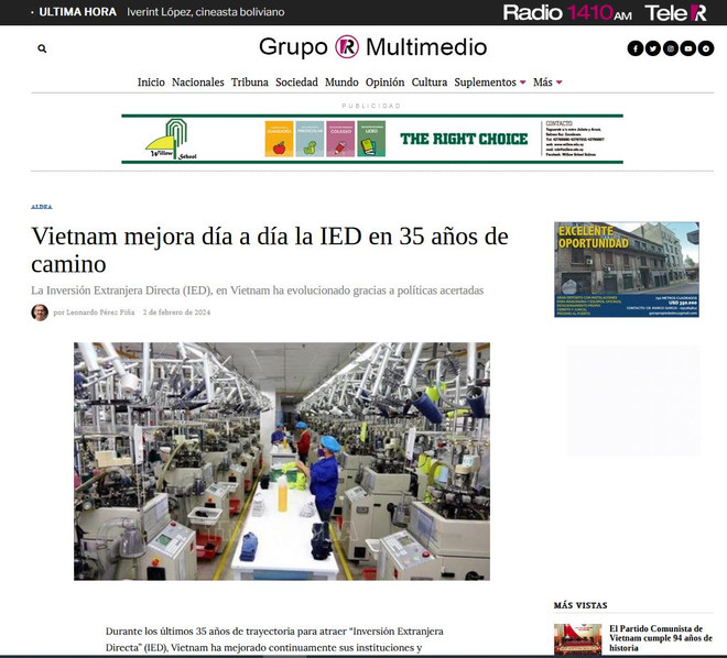 Prensa uruguaya saluda el 94 aniversario de Partido Comunista de Vietnam ảnh 3 Prensa uruguaya saluda el 94 aniversario de Partido Comunista de Vietnam ảnh 3