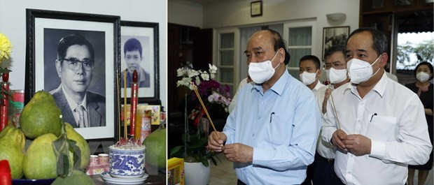 Presidente de Vietnam rinde tributo a exdirigentes del Partido y Estado ảnh 1 Presidente de Vietnam rinde tributo a exdirigentes del Partido y Estado ảnh 1