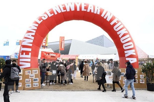 Celebran Festival del Tet vietnamita en prefectura japonesa de Fukuoka ảnh 1 Celebran Festival del Tet vietnamita en prefectura japonesa de Fukuoka ảnh 1