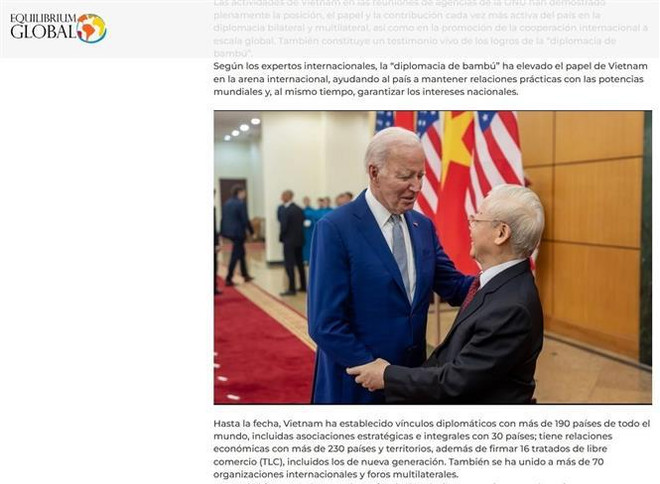 Prensa argentina destaca la “diplomacia del bambú” de Vietnam ảnh 2 Prensa argentina destaca la “diplomacia del bambú” de Vietnam ảnh 2