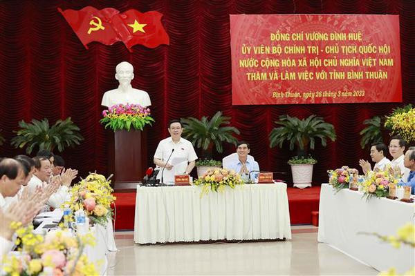 Presidente del Parlamento de Vietnam realiza visita de trabajo a la provincia Binh Thuan ảnh 1 Presidente del Parlamento de Vietnam realiza visita de trabajo a la provincia Binh Thuan ảnh 1
