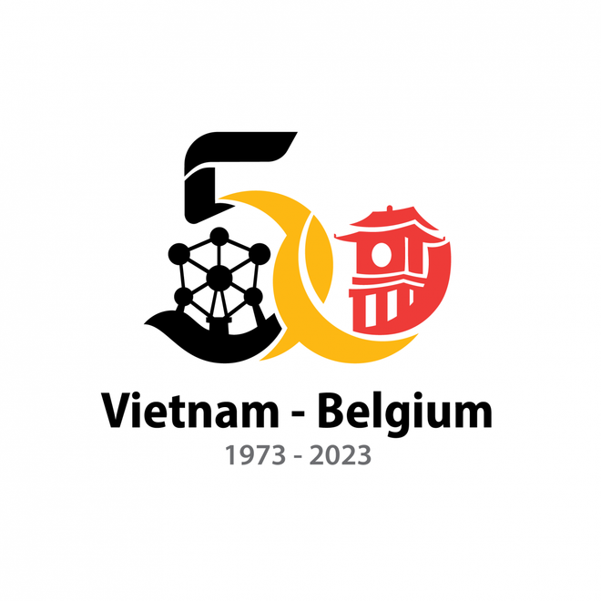 Anuncian logotipo conmemorativo a aniversario de relaciones diplomáticas Vietnam - Bélgica ảnh 1 Anuncian logotipo conmemorativo a aniversario de relaciones diplomáticas Vietnam - Bélgica ảnh 1