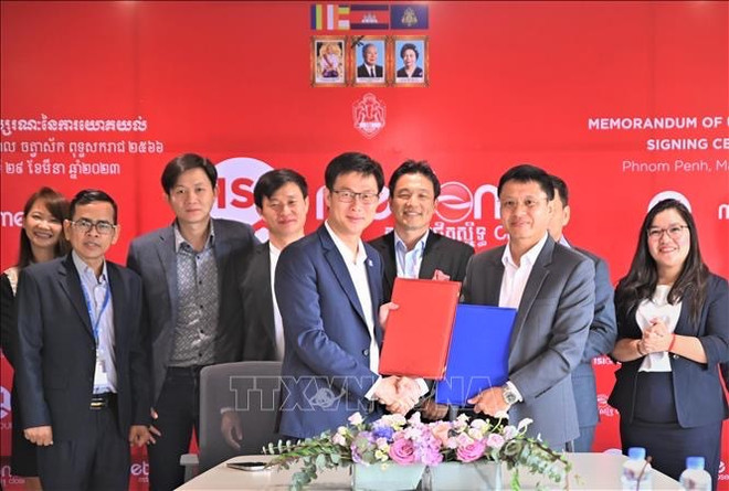 Filial de Viettel en Camboya firma acuerdo de cooperación estratégica con un grupo local ảnh 1 Filial de Viettel en Camboya firma acuerdo de cooperación estratégica con un grupo local ảnh 1
