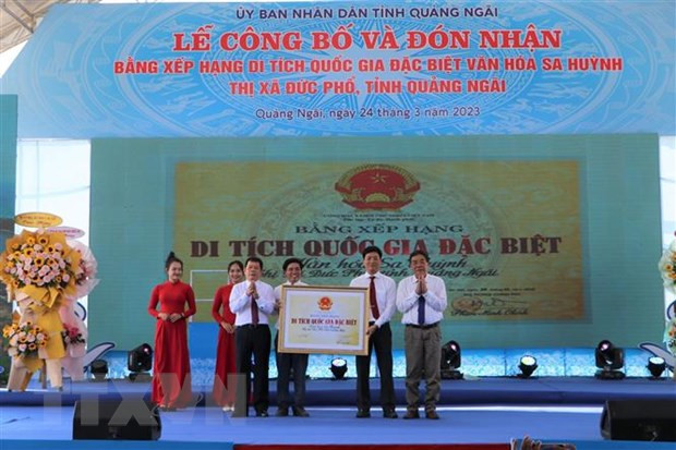Entregan reconocimiento de reliquia nacional especial a cultura vietnamita Sa Huynh ảnh 1 Entregan reconocimiento de reliquia nacional especial a cultura vietnamita Sa Huynh ảnh 1